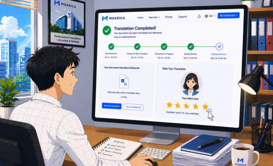 Bắt đầu ngay – Đặt dịch chuyên ngành chỉ trong vài bước