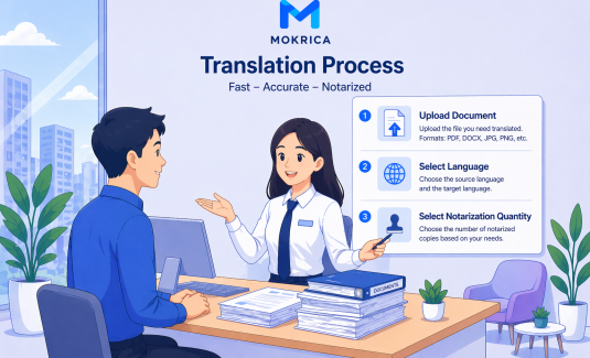 Quy trình dịch công chứng trên Mokrica