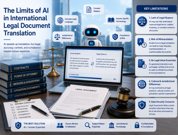 Why Businesses Should Not Fully Rely on AI for Legal Translation